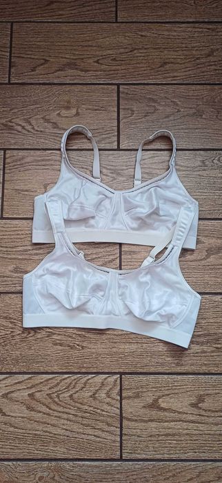 Zestaw 2 białych# kremowych biustonoszy r. 85 B