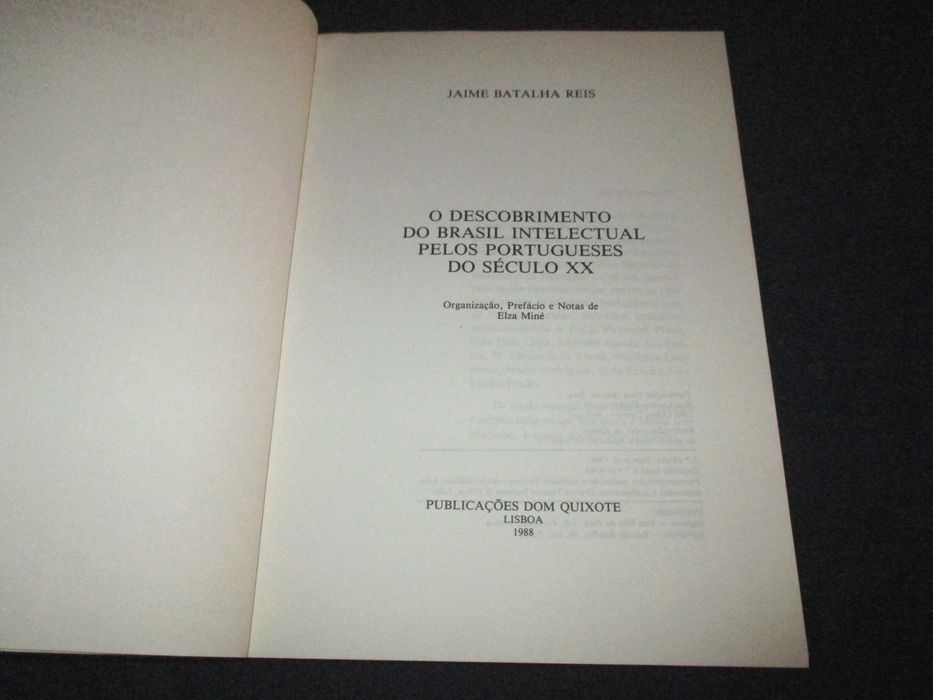 Livro O Descobrimento do Brasil Intelectual pelos portugueses do século XX