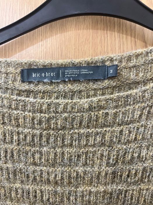 Blusa de malha castanha