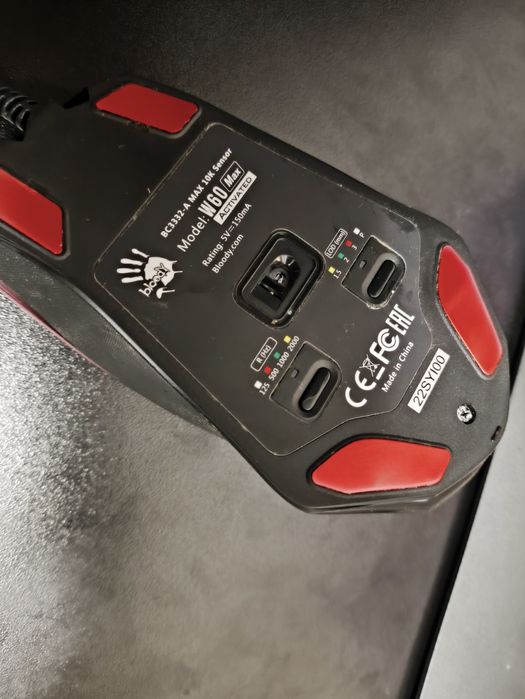 Ігрова мишка "A4Tech Bloody W60 Max USB Gradient Red"