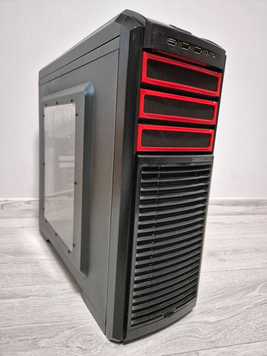 ATX корпус DeepCool Kendomen RED (2x120mm FAN +реобас) Продув.