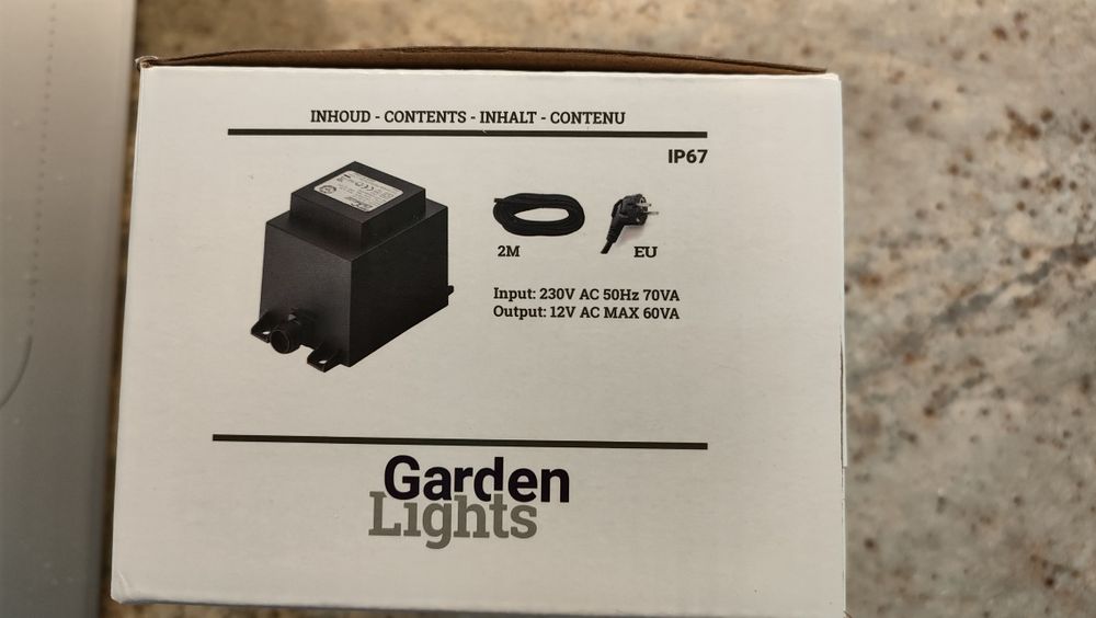 Transformator do ogrodu 12 V AC 60W nowy IP67