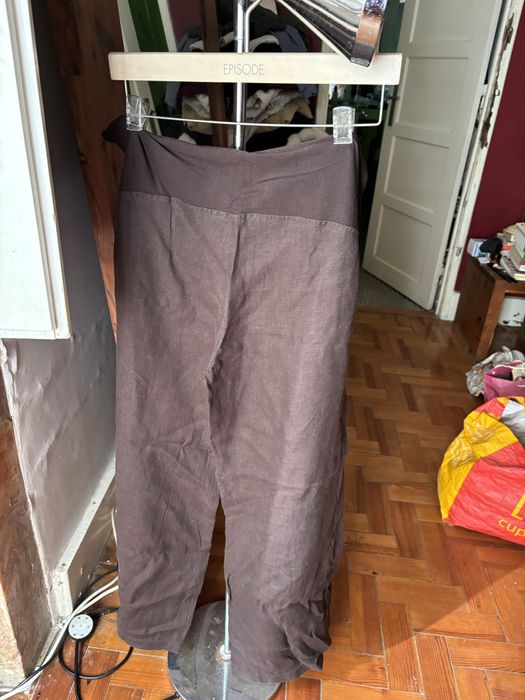 Calças de linho para grávidas
