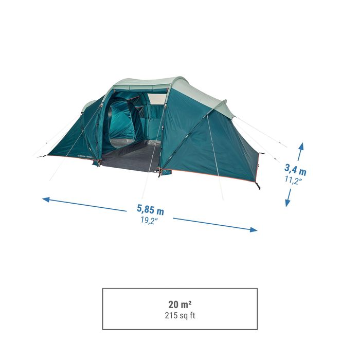 Tenda de Campismo 4 pessoas 2 quartos, Arpenaz 4.2