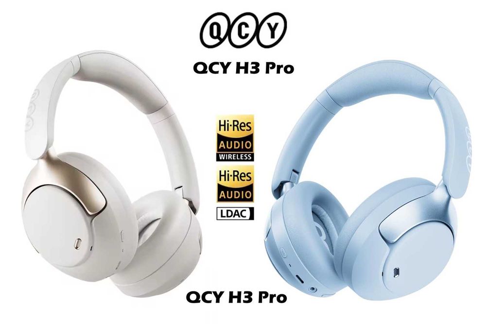 Навушники QCY H3 Pro Hi-Res LDAC ANC 50dB Noise Canceling BT5.4 White/Blue