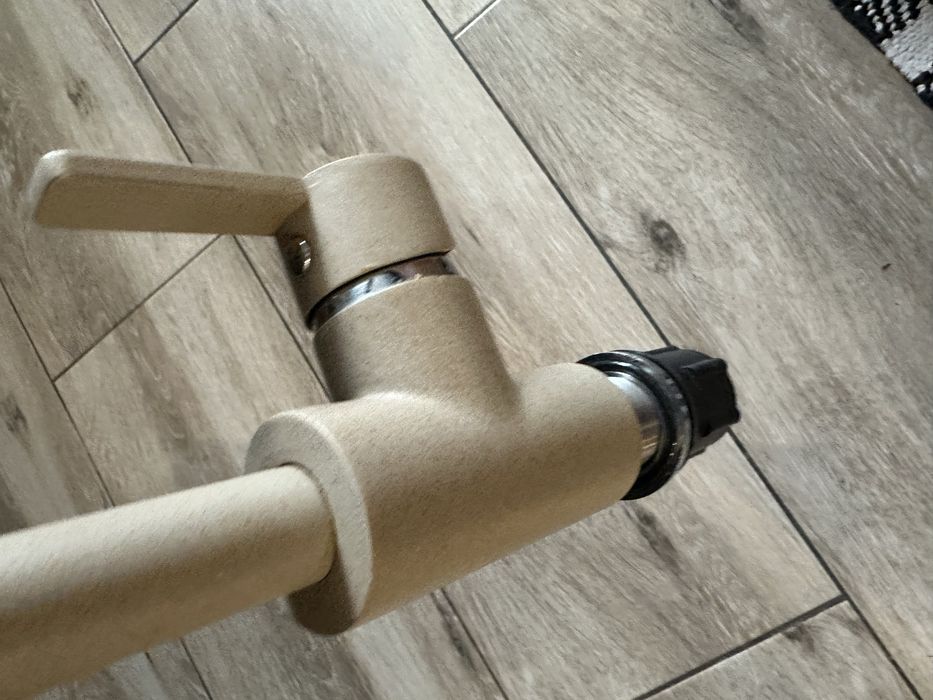 Zlewozmywak granitowy  + barmteria / beżowy