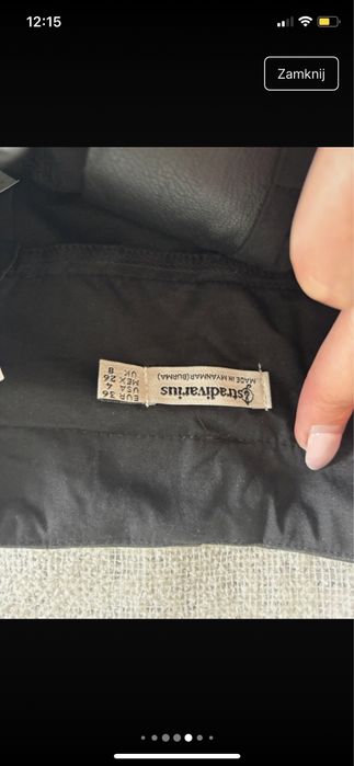 Spodnie ecoskora uniwersalne wysoki stan stradivarius w bdb stanie pas