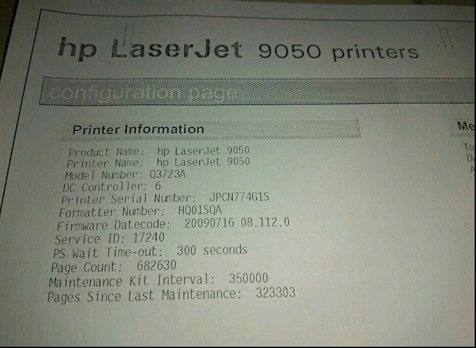 Принтер HP Laser Jet 9050dn