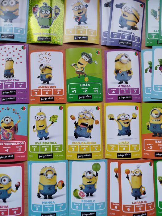 Cartas cromos minions Pingo Doce