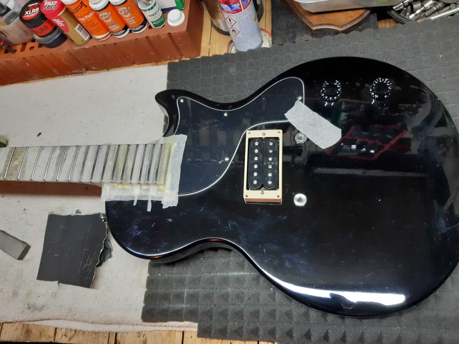 Gitara elektryczna Epiphone Gibson LP Junior wzmacniacz NOVANEX tremol