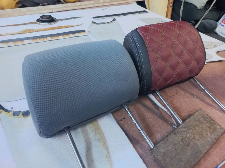 Перетяжка сидений, подголовников