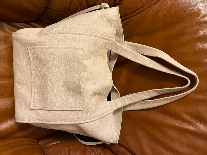 Mala tote bag preta - Nova (em pele genuína)