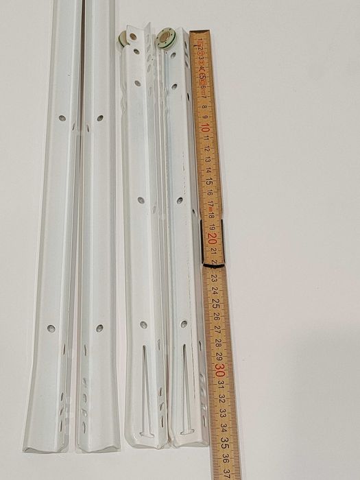 Направляющие роликовые мебельные для ящиков. L-35см и 50см. Белые.