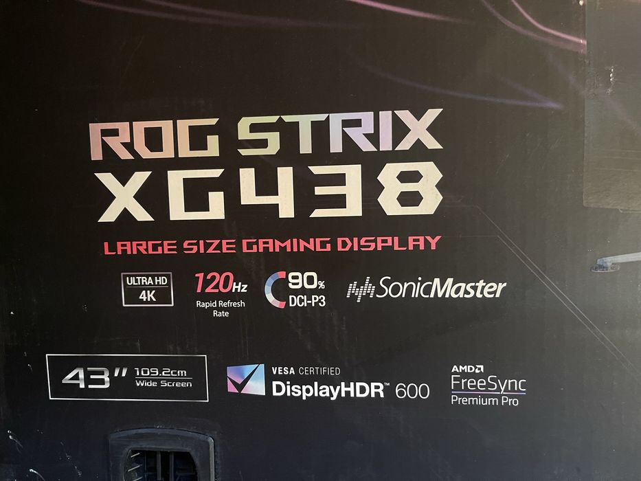 ASUS  ROG  STRIX  XG438QR  large size gaming display