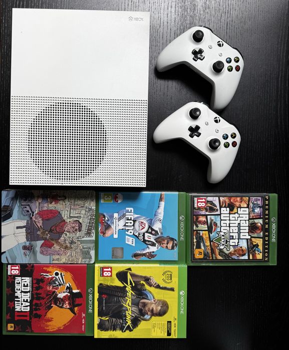 Konsola Xbox One S, Dwa pady, 4 gry