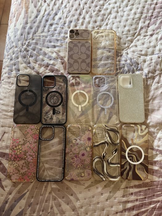 12 capas + 3 proteções de câmara + 3 películas iphone 13 pro max