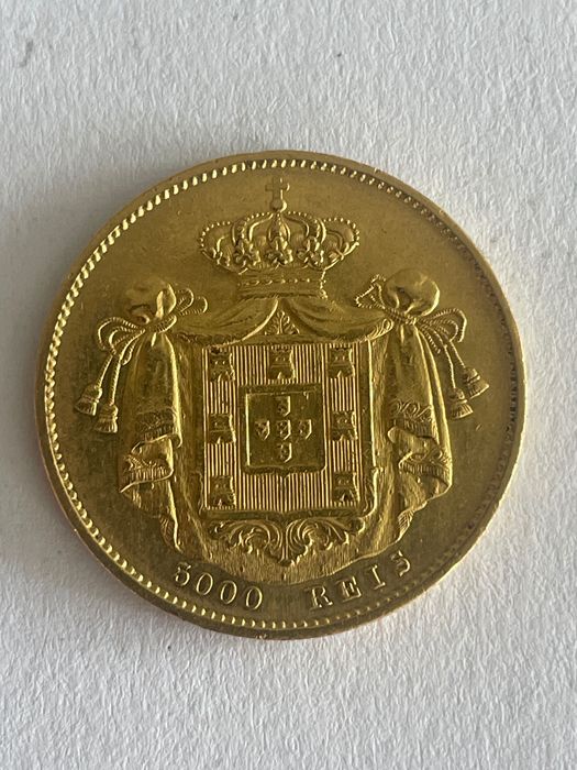 Moeda 5000 reis | ouro | D Pedro V | 1860, 1861