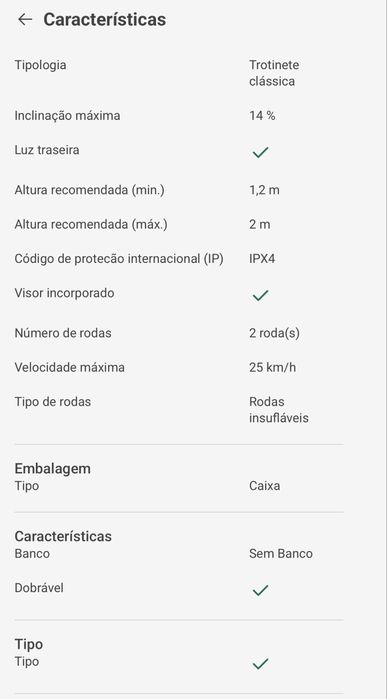 Trotinete Elétrica XIAOMI MI Eletric 3 Lite NOVA