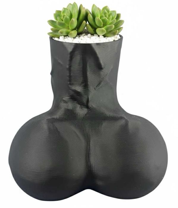 Doniczka Fallus biała śmieszny prezent 18 urodziny wys. 16,5 cm gadżet