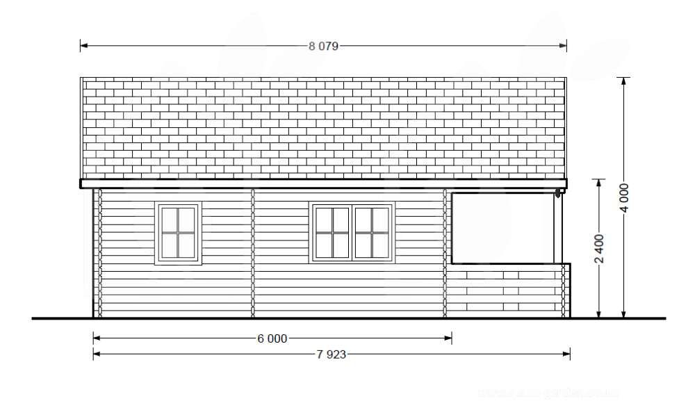 Casa de Madeira - Cabana de 47,3m2 (33m2+14,3m2)