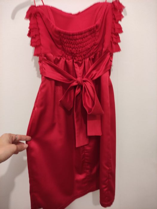 Vestido festa acetinado