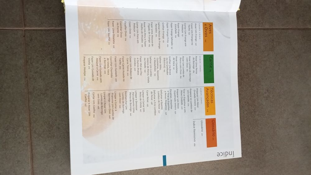 Livro culinária de capa dura