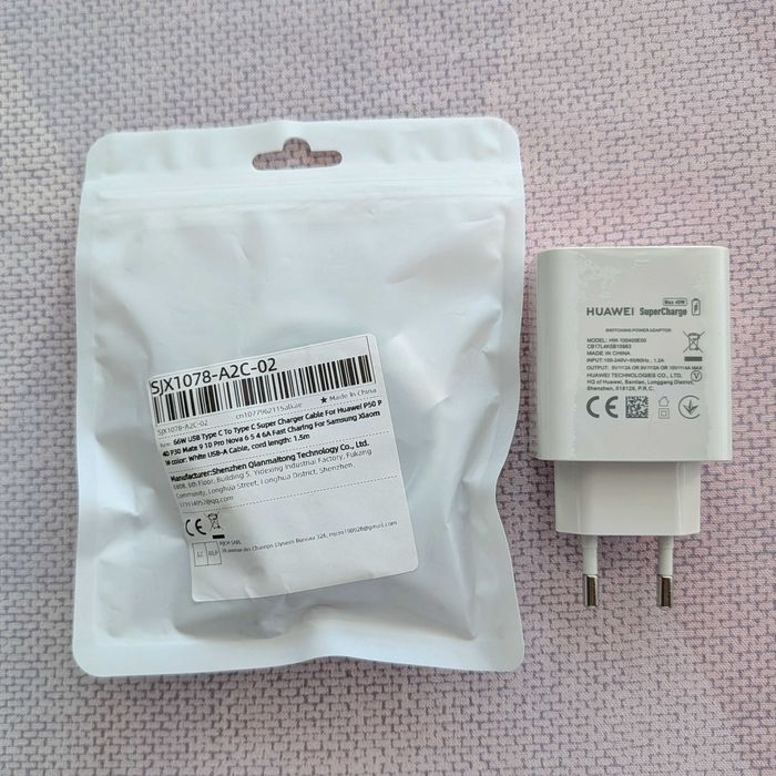 Oryginalna ładowarka Huawei Super Charge 40W + kabel 6A 1.5m i 2m P30 Pro, Mate