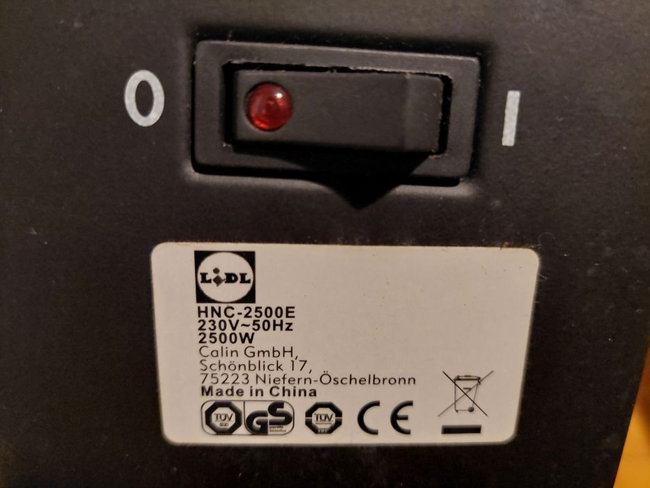 Grzejnik konwektorowy z nawiewem 2,5kW wyświetlacz LED