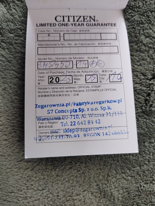 Zegarek Citizen solarny