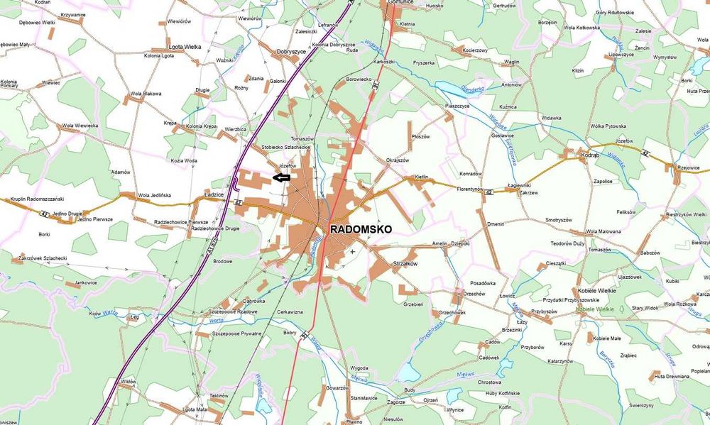 Działka inwestycyjna 7,2252ha Strefa Ekonomiczna Radomsko