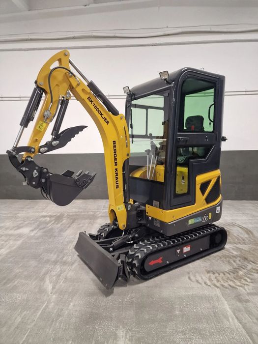 Berger Kraus BK1800KJSR  Minikoparka Berger Kraus BK1800KJSR z kabiną silnik KUBOTA 1700kg