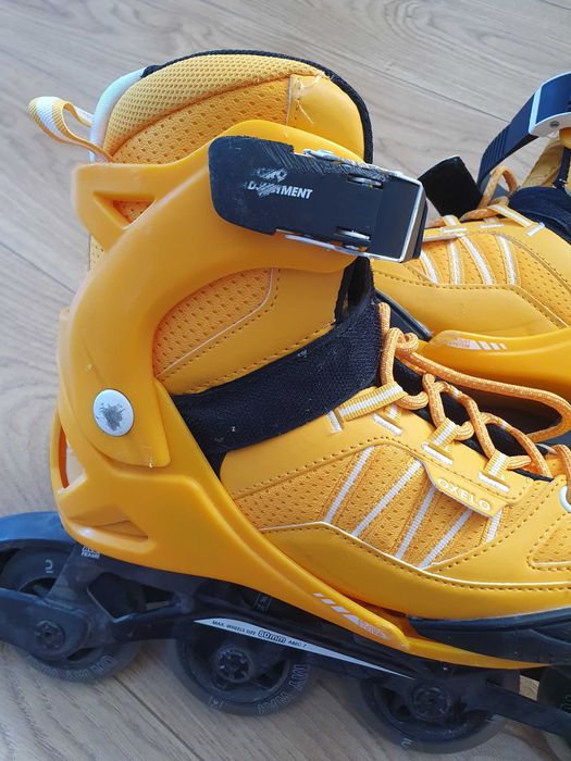 Rolki Oxelo r. 35-38 żółte, regulowane