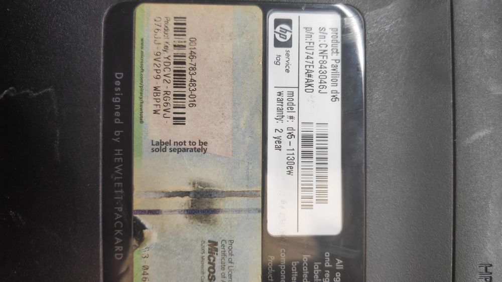 HP dv5 staruszek z win 8.