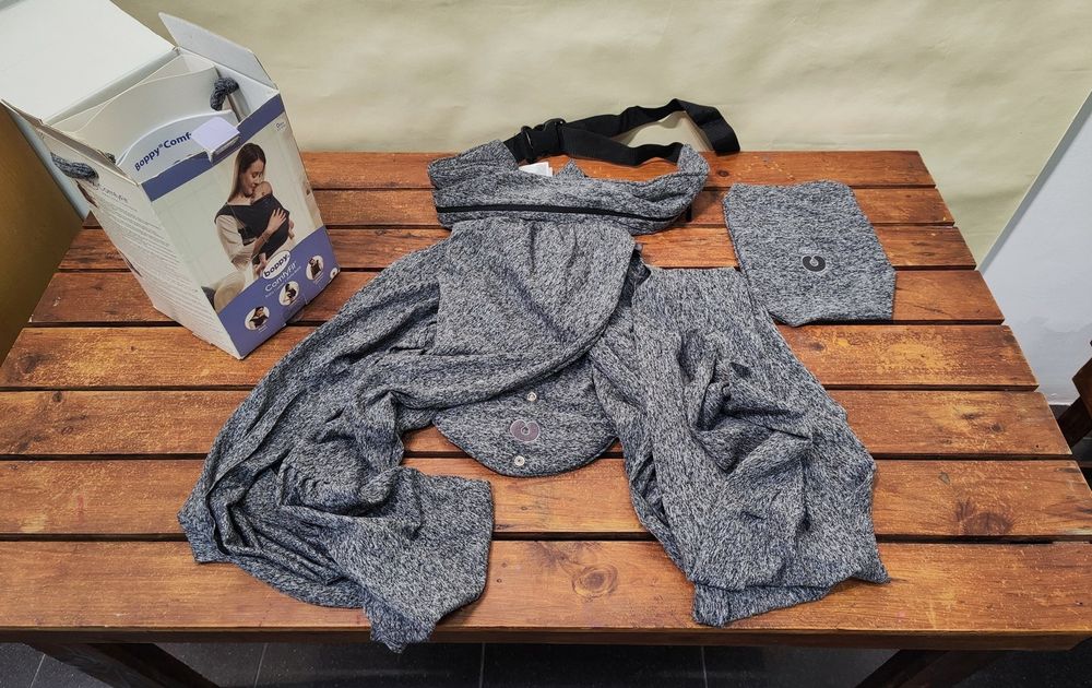 Marsúpio Boppy ComfyFit cinzento — sem uso, com caixa e bolsa