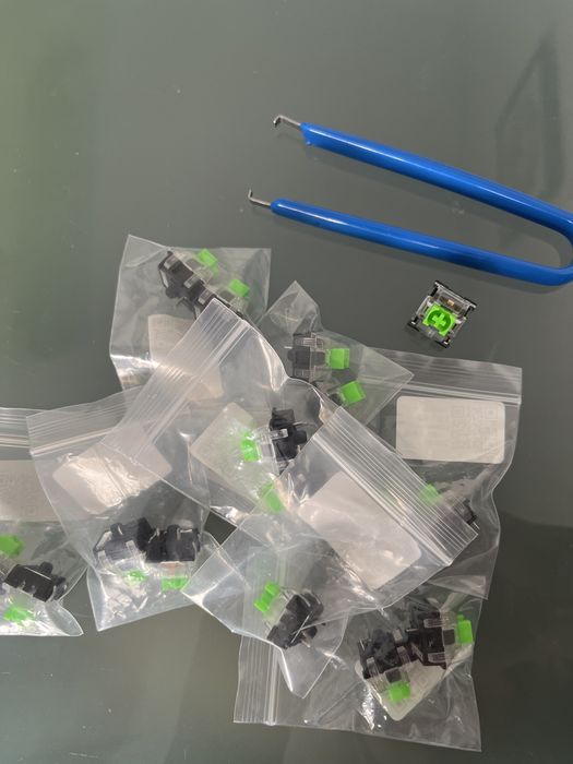 Switches verdes de teclado