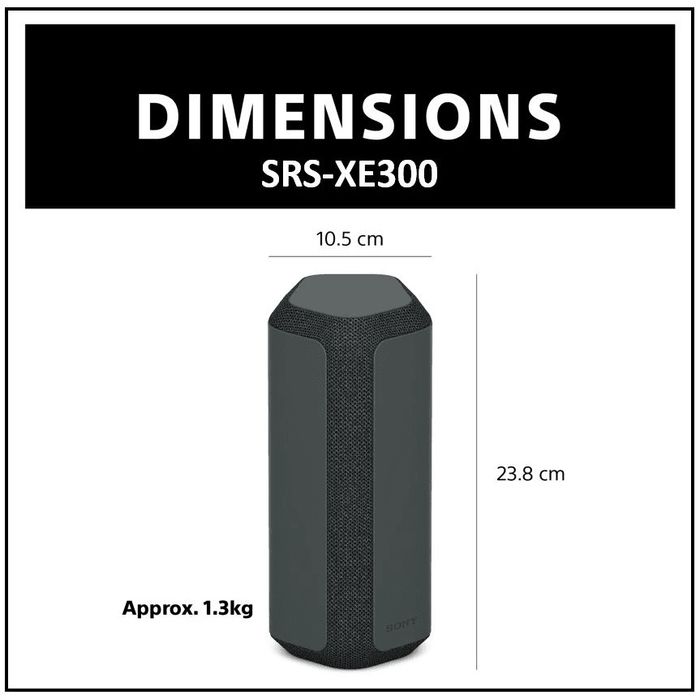Sony SRS-XE300 X-Series Coluna Bluetooth, IP67 Em ótimo estado 40w aproximadamente Hands Free Mic