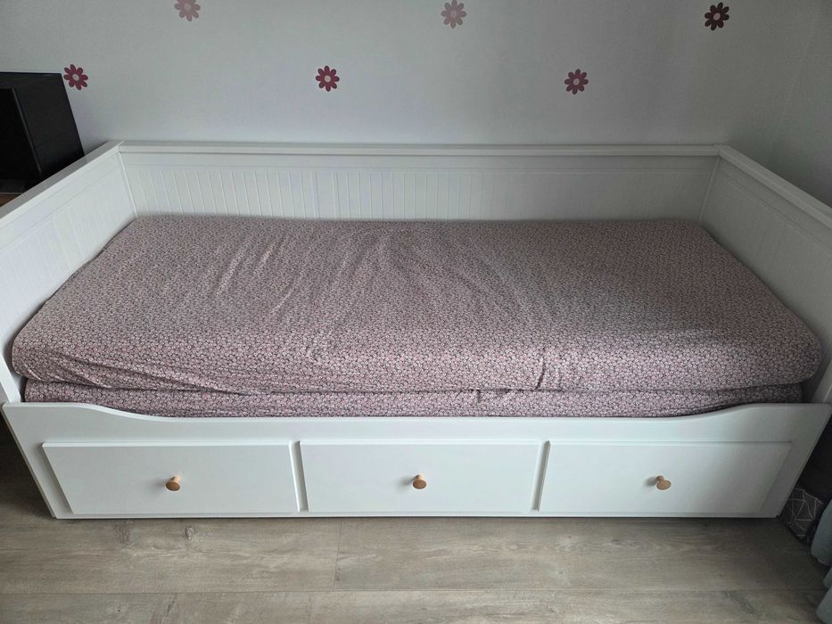 Łóżko IKEA HEMNES, leżanka z 3 szufladami