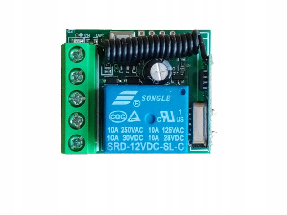 1-kanałowy przekaźnik 12V 433MHz