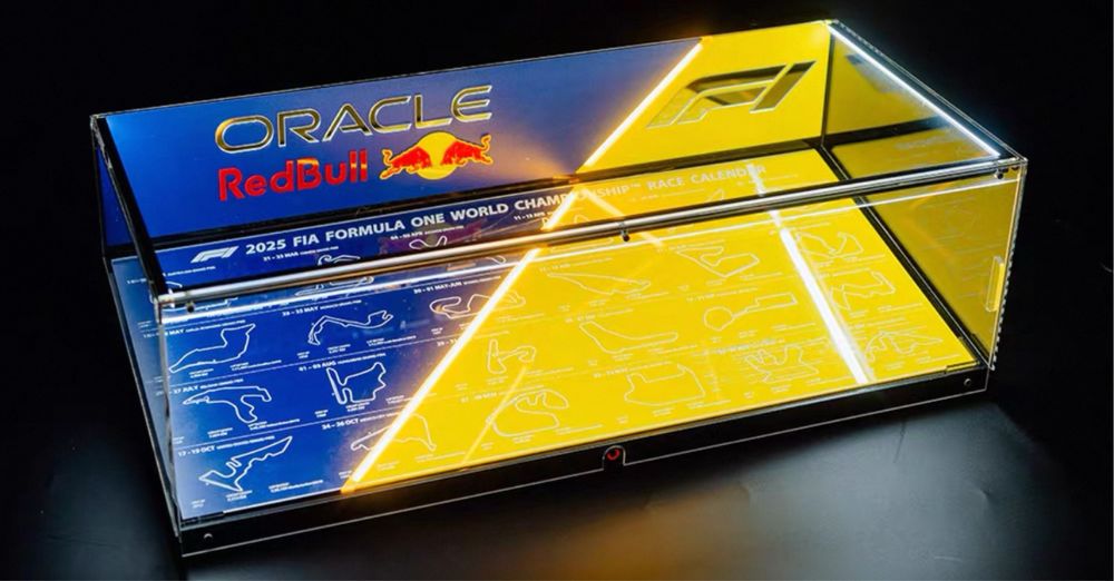 Expositor iluminado para carros F1