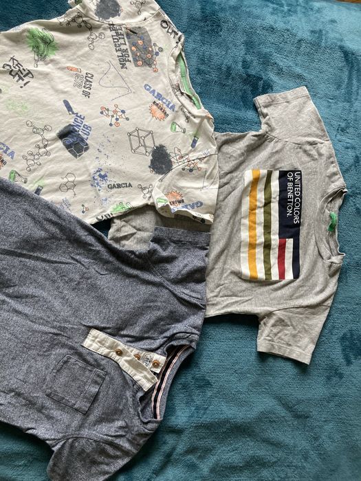 3x T-shirty koszulki Benetton Next 116