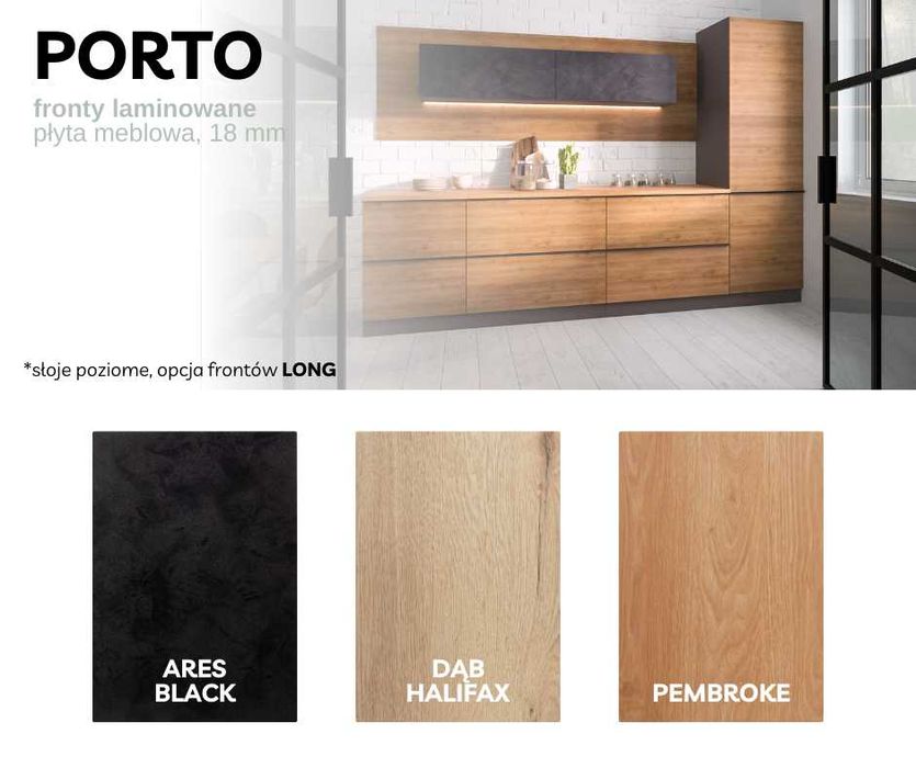 MK Kuchnia PORTO meble, szafki kuchenne mat TRANSPORT wycena
