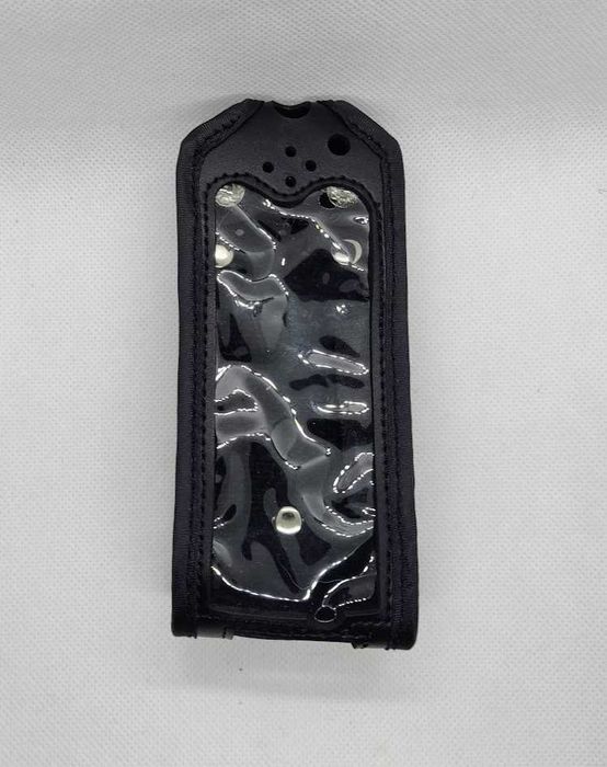 Bolsa pele walkie talkie rádio comunicações