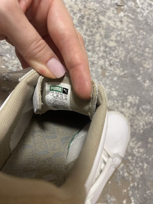 Біли шкіряні кеди Puma