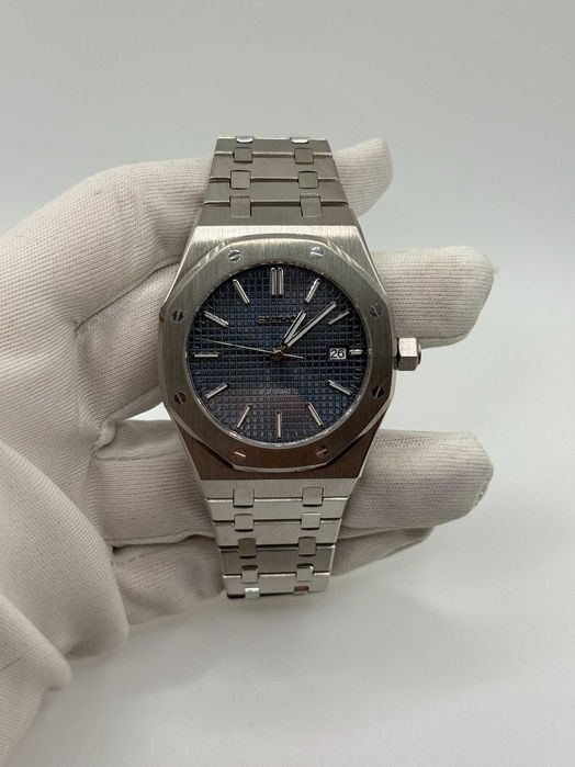 Zegarek Seiko Mod Royal Oak Custom Watch Granatowy