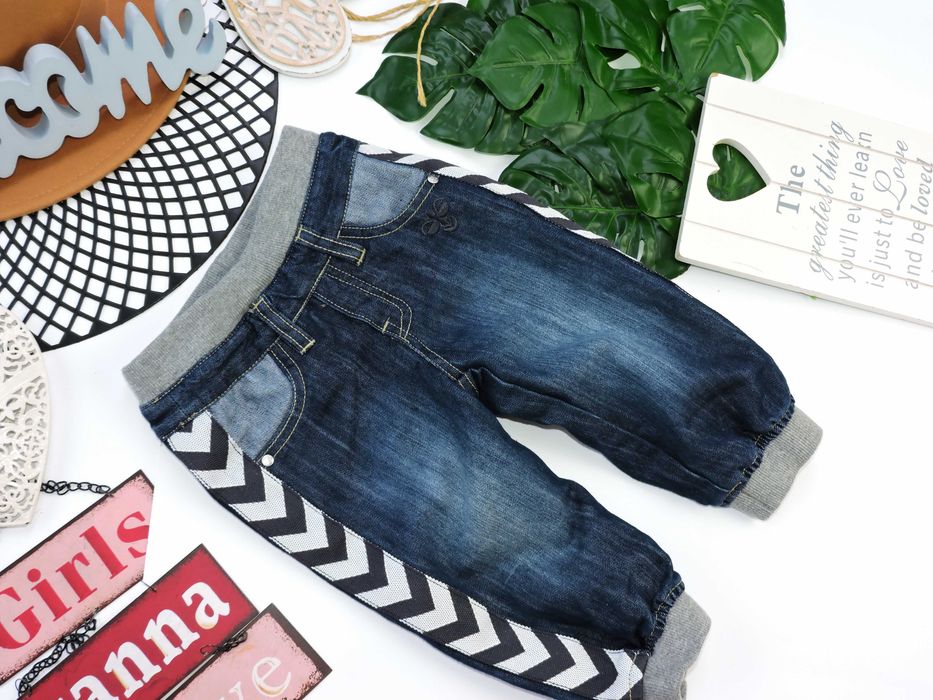 Hummel - oryginalne jeansy pumpy logo r 74