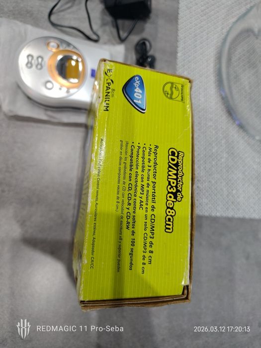 Unikat Philips exp401 8cmMP3 odtwarzacz discman mini dyski