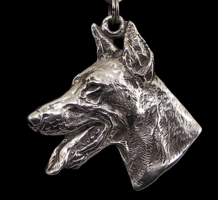 Doberman naszyjnik posrebrzany Art-Dog