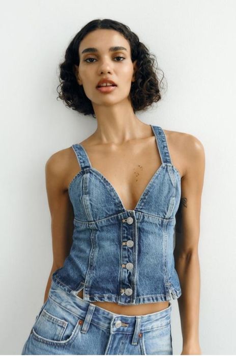 zara джинсовий топ
