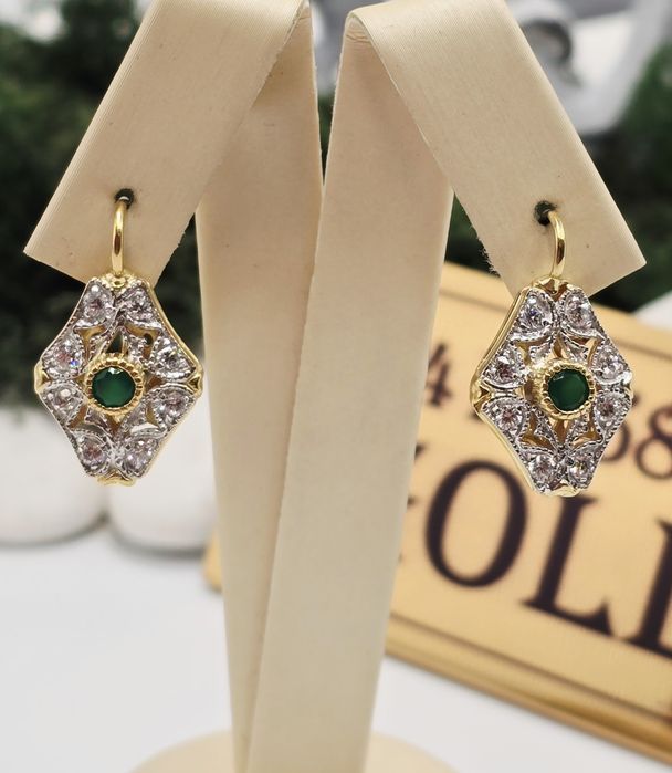 Złote kolczyki próba 750 18k Używane Stan Idealny