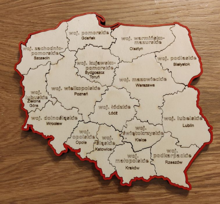 Mapa Polski puzzle